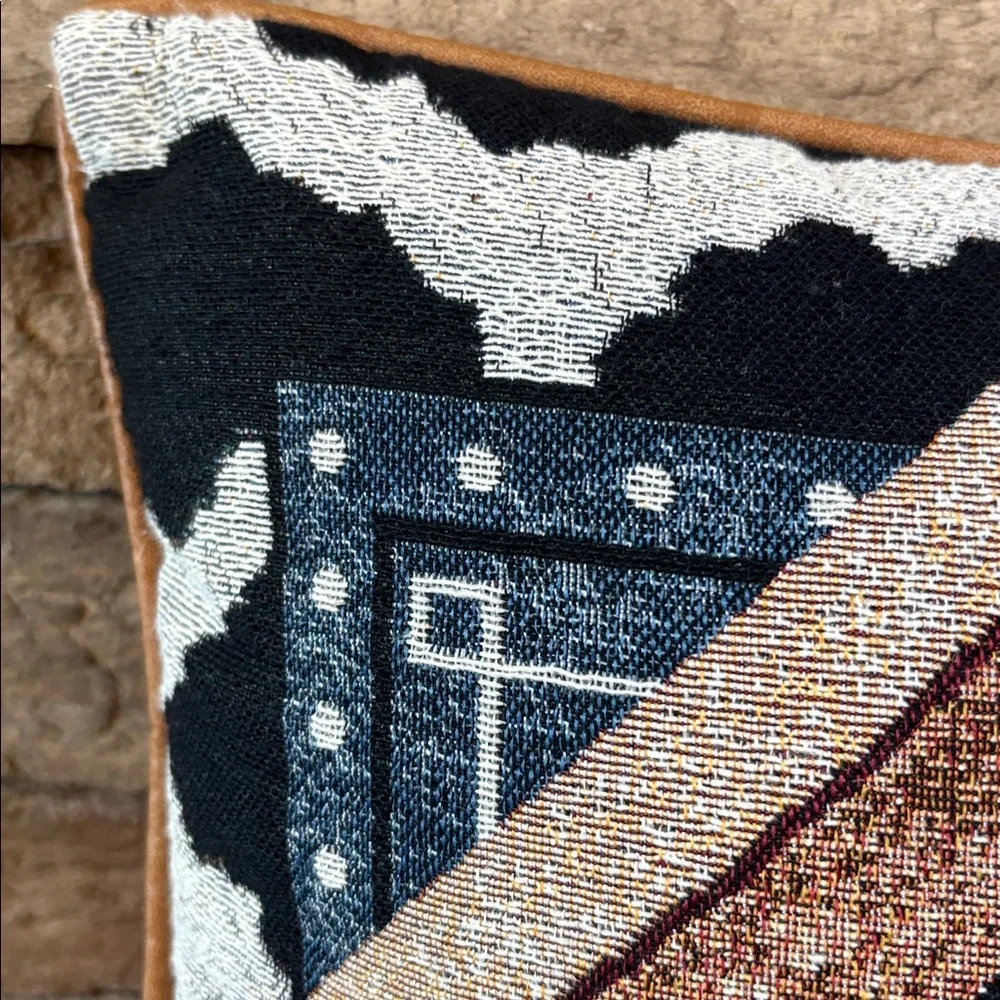 Tapestry western cowboy pillow